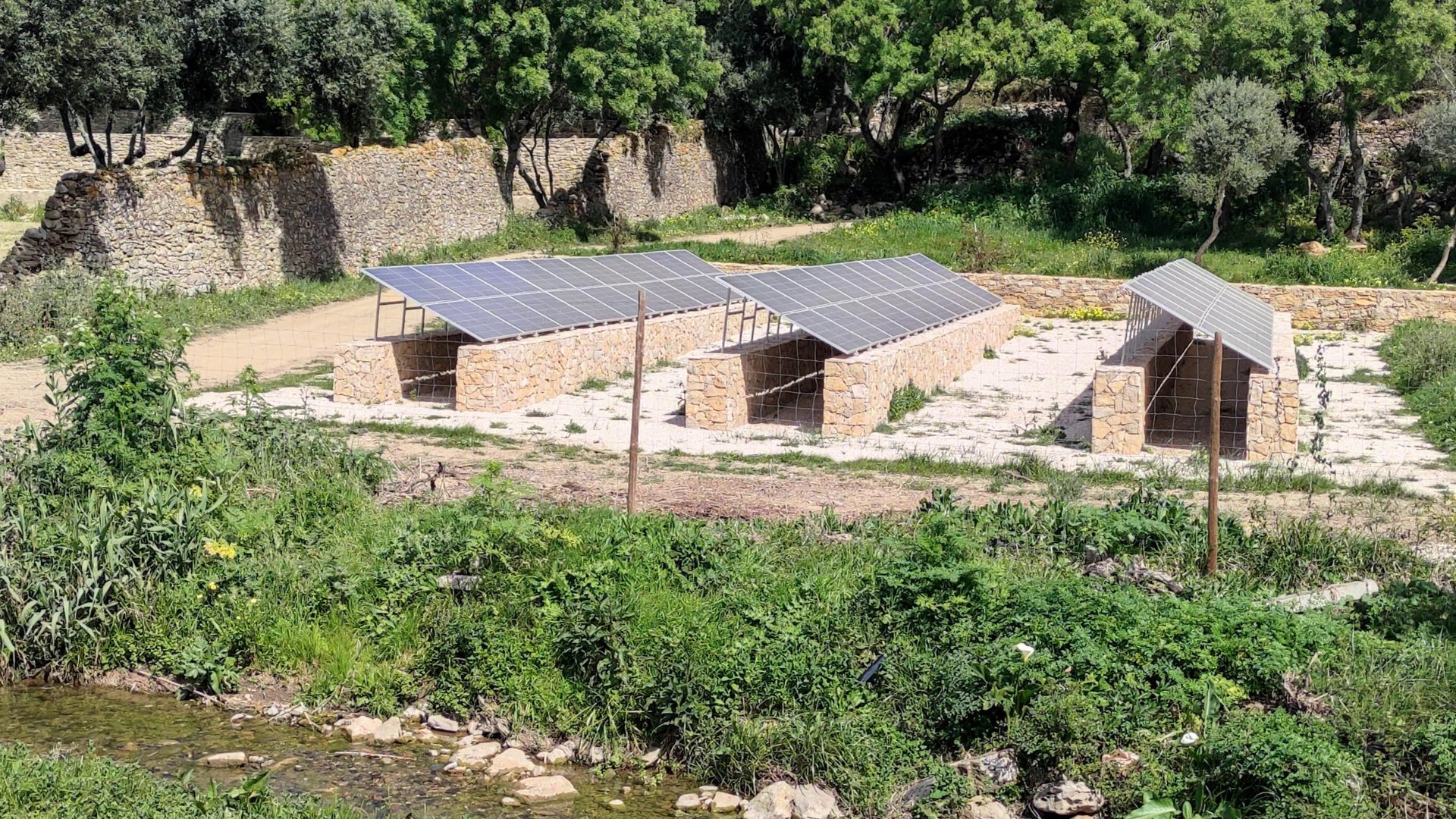 pv system customly installed on two walls